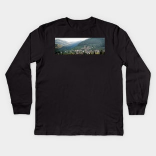 The hills of Sant Andrea Di Compito Kids Long Sleeve T-Shirt